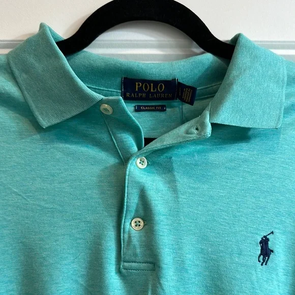Polo by Ralph Lauren Men's Green Polo Shirt - Picture 2 of 4